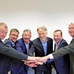 Aufsichtsrat und Vorstand der CURSOR Software AG - v.l.n.r.: Prof. Dr. Axel Schwickert, Stefan-Markus Eschner, Jürgen Topp, Jürgen Heidak, Thomas Rühl, Klaus Nonne  Foto: CURSOR